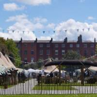 13 Tipi Festival setup at the Odaios Food Fair in Fitzwilliam Square, Dublin